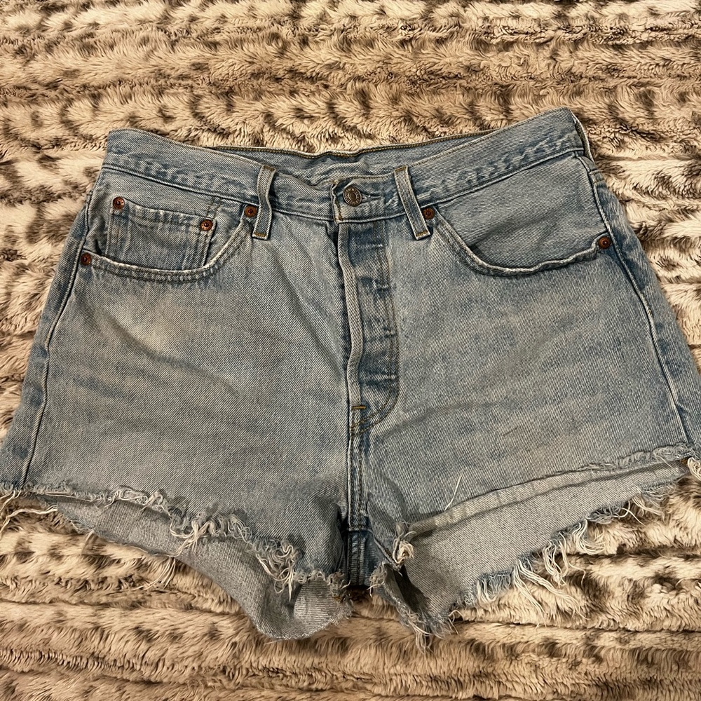 Levi's 501 Light Blue Jean Shorts